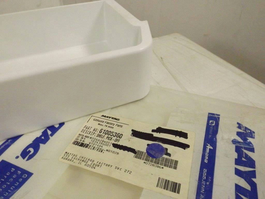 MAYTAG WHIRLPOOL REFRIGERATOR 61005360 SHELF PICK-OFF NEW MAYTAG WHIRLPOOL REFRIGERATOR 61005360 SHELF PICK-OFF NEW